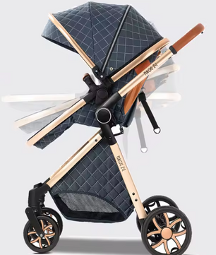 3-in-1 Reissysteem Kinderwagen met ISOFIX-basis – Inclusief Autostoeltje en Draagmand, Compact en Veilig