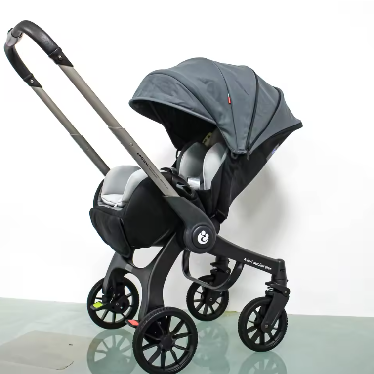 4-in-1 Kinderwagen Reissysteem – Twee-weg Zitting, Opvouwbaar en Lichtgewicht