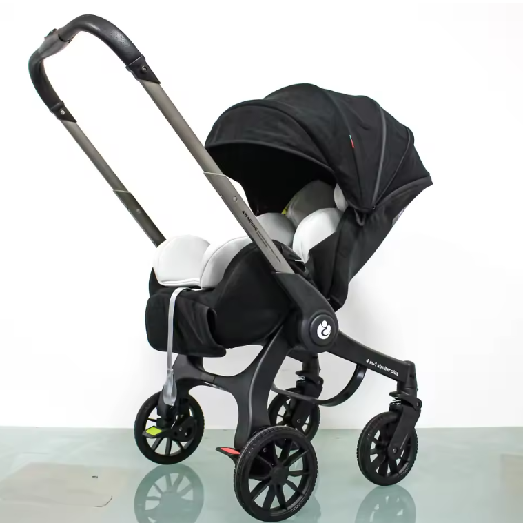 4-in-1 Kinderwagen Reissysteem – Twee-weg Zitting, Opvouwbaar en Lichtgewicht