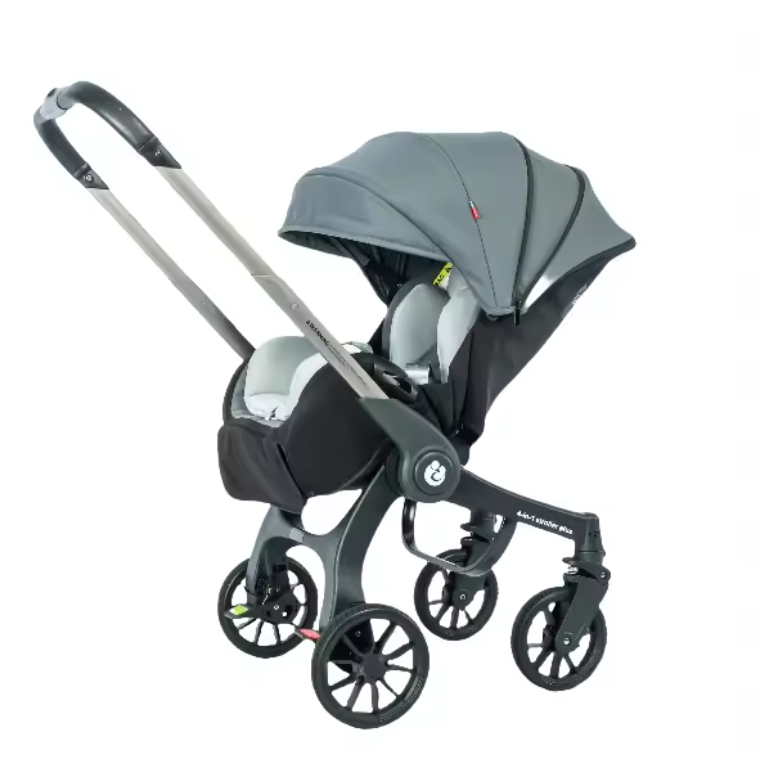 4-in-1 Kinderwagen Reissysteem – Twee-weg Zitting, Opvouwbaar en Lichtgewicht