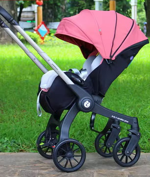 4-in-1 Kinderwagen Reissysteem – Twee-weg Zitting, Opvouwbaar en Lichtgewicht