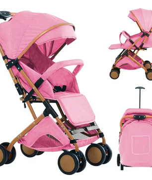 Kinderwagen voor 0–6 Jaar – Inklapbaar, Zit- en Ligstand, Met Klamboe