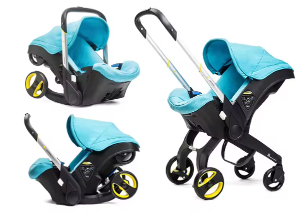 2-in-1 Kinderwagen met Autostoel – Compact, Opvouwbaar en Veilig voor Pasgeborenen