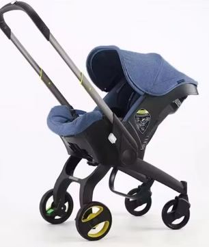 2-in-1 Kinderwagen met Autostoel – Compact, Opvouwbaar en Veilig voor Pasgeborenen