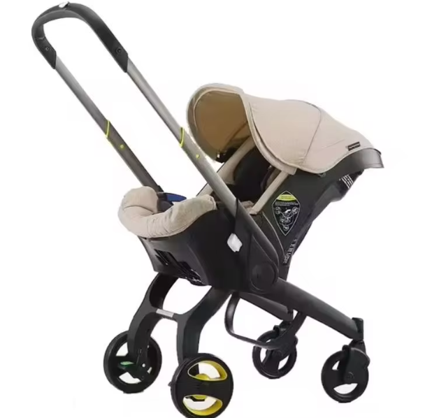 2-in-1 Kinderwagen met Autostoel – Compact, Opvouwbaar en Veilig voor Pasgeborenen