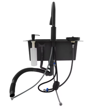 Multifunctionele Keukenspoelbak met Uittrekbare Kraan en Zeepdispenser