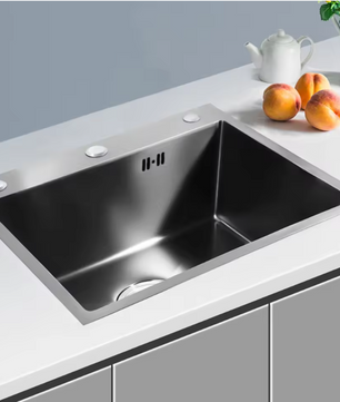 RVS Aanrechtenset 50 × 45 cm met Afdruiprek en Zeepdispenser
