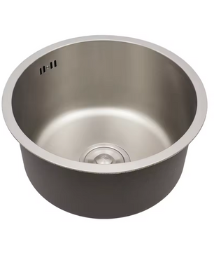 Ronde RVS Onderbouw Spoelbak 41 cm – Enkele Kom met Afvoer