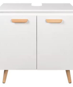 Badkamerkast Onder Wastafel met 2 Deuren – Vrijstaand Opbergmeubel, Compact en Modern