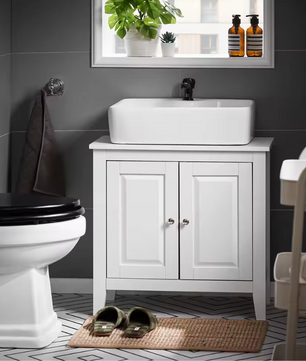 Badkamerkast Onder Wastafel met 2 Deuren – Compact Opbergmeubel voor Badkamer