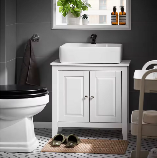 Badkamerkast Onder Wastafel met 2 Deuren – Compact Opbergmeubel voor Badkamer