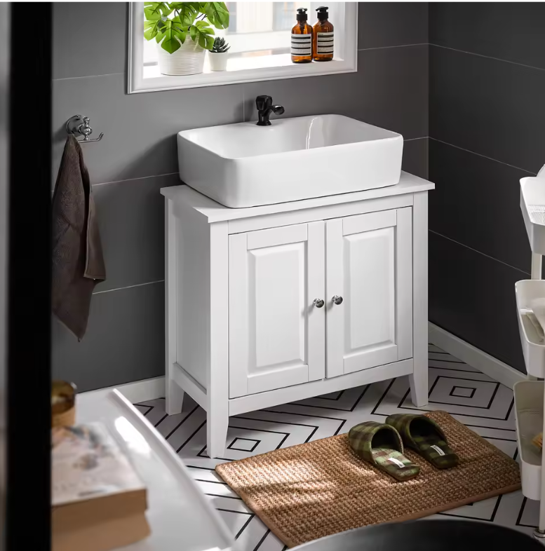 Badkamerkast Onder Wastafel met 2 Deuren – Compact Opbergmeubel voor Badkamer