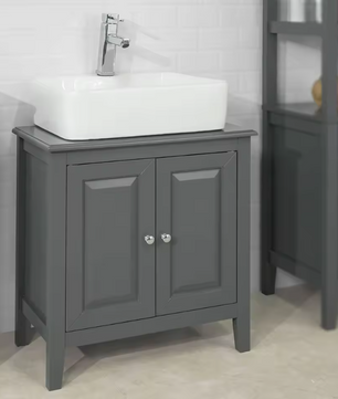 Badkamerkast Onder Wastafel met 2 Deuren – Compact Opbergmeubel voor Badkamer