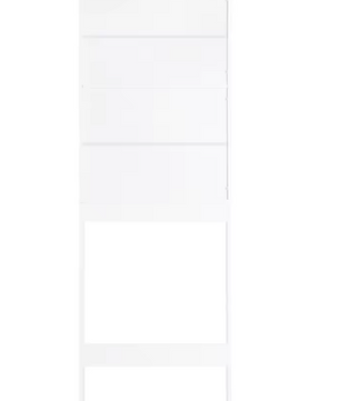 Vrijstaande Wasmachinekast met Opbergkast en Planken – Smalle Badkamer Opbergoplossing