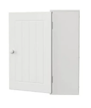 Wandkast / Staande Opbergkast Badkamer en Keuken – Dubbele Deur, Verstelbare Legplank, Wit 60 × 15 × 50 cm