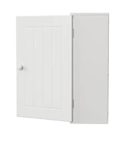 Wandkast / Staande Opbergkast Badkamer en Keuken – Dubbele Deur, Verstelbare Legplank, Wit 60 × 15 × 50 cm
