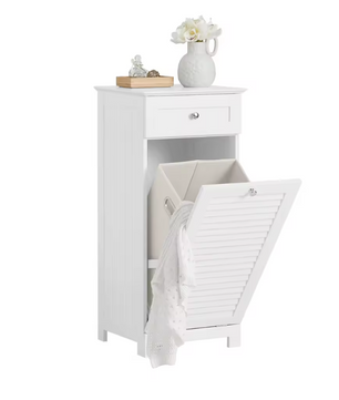 Badkamerkast met Wasmand en Lade – Compacte Was- en Opbergkast