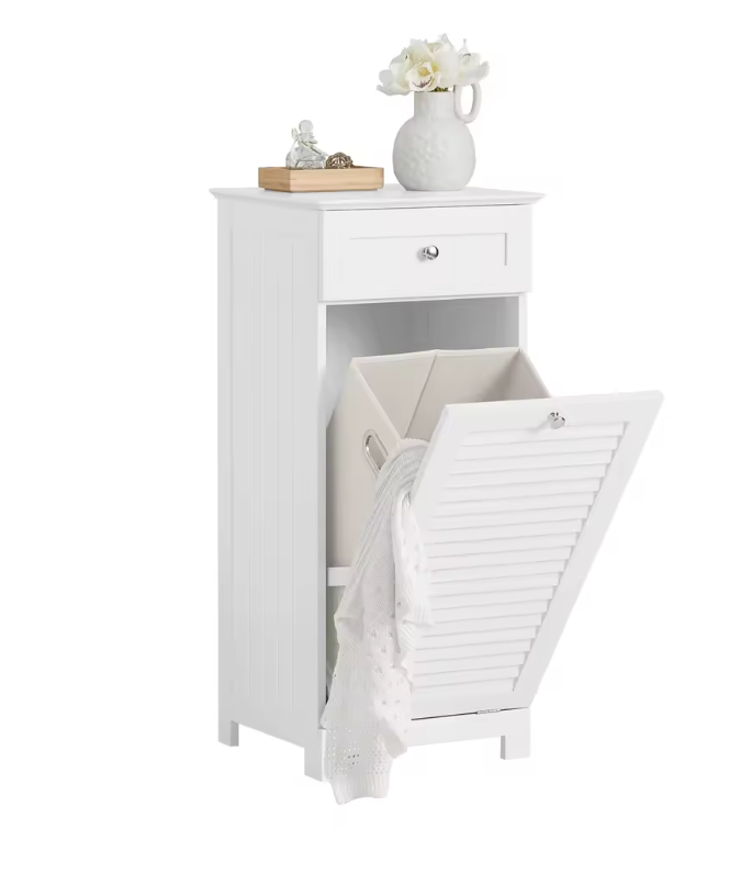 Badkamerkast met Wasmand en Lade – Compacte Was- en Opbergkast