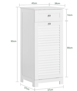 Badkamerkast met Wasmand en Lade – Compacte Was- en Opbergkast