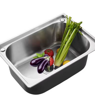 Roestvrijstalen Inbouw Spoelbak met Afdruiprek – 50 × 40 cm
