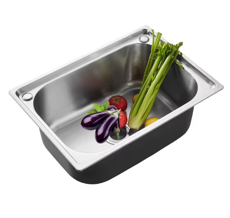 Roestvrijstalen Inbouw Spoelbak met Afdruiprek – 50 × 40 cm