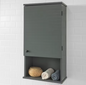 Hangende Kast met Deur en Open Vak – Compacte Wandkast voor Badkamer, Keuken of Hal