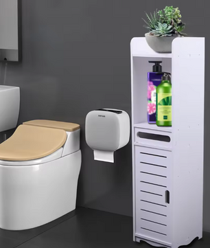 Smalle Badkamerkast met Push-Pull Deur – Hoge Opbergkast 80 cm