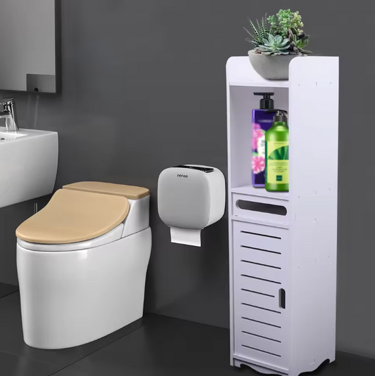 Smalle Badkamerkast met Push-Pull Deur – Hoge Opbergkast 80 cm