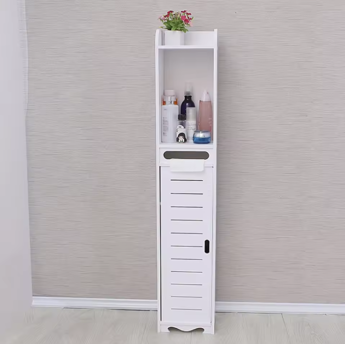 Smalle Badkamerkast met Push-Pull Deur – Hoge Opbergkast 80 cm
