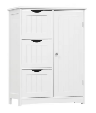 Badkamerkast met 4 Lades en Kast – Vrijstaand Opbergmeubel