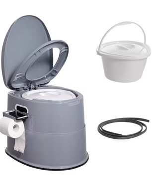 Draagbaar Campingtoilet met Afneembare Emmer – Compact Reistoilet 5 L