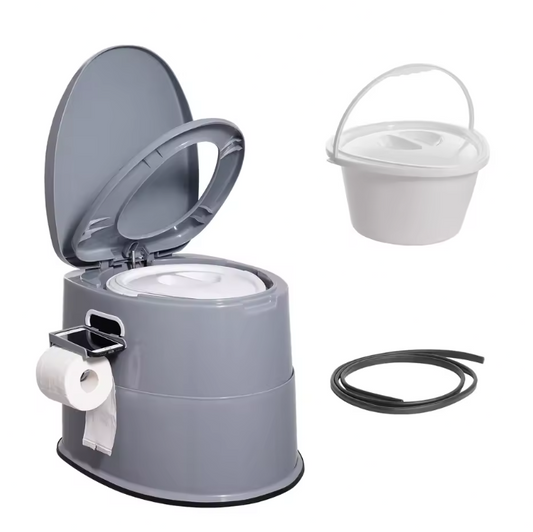 Draagbaar Campingtoilet met Afneembare Emmer – Compact Reistoilet 5 L