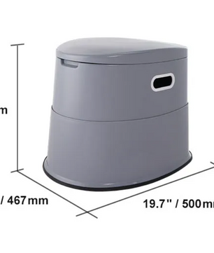 Draagbaar Campingtoilet met Afneembare Emmer – Compact Reistoilet 5 L