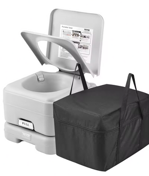 Draagbaar Campingtoilet met Drukspoeling – Lekvrij Reistoilet