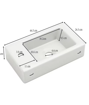 Hangend Badkamermeubel met Wastafel 46 cm – Compact en Modern