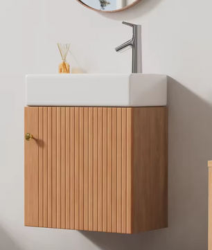 Hangend Badkamermeubel met Wastafel 46 cm – Compact en Modern