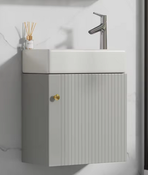 Hangend Badkamermeubel met Wastafel 46 cm – Compact en Modern