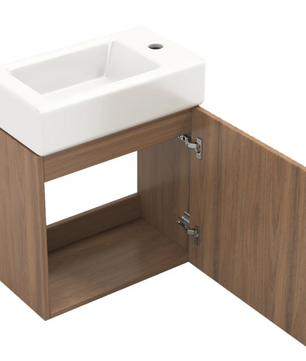 Hangend Badkamermeubel met Wastafel 46 cm – Compact en Modern