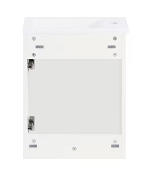 Hangend Badkamermeubel met Wastafel en 1-Deurs Opbergkast