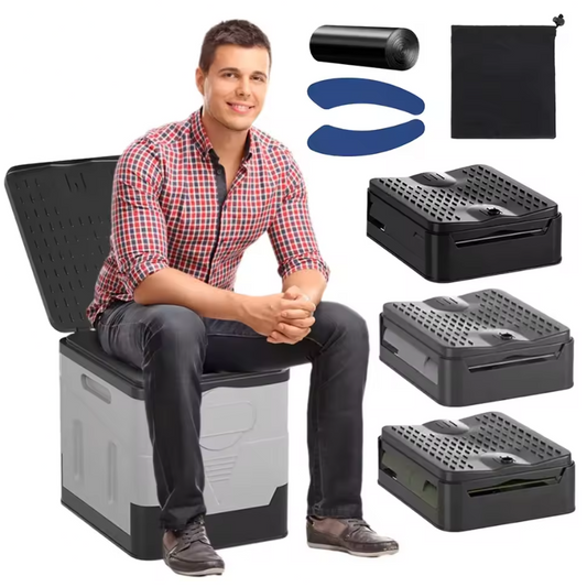 Opvouwbaar Campingtoilet met Deksel – Draagbaar Noodtoilet voor Reizen