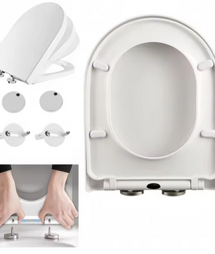 D-Vorm Toiletbril met Soft Close en Quick Release – Hygiënisch