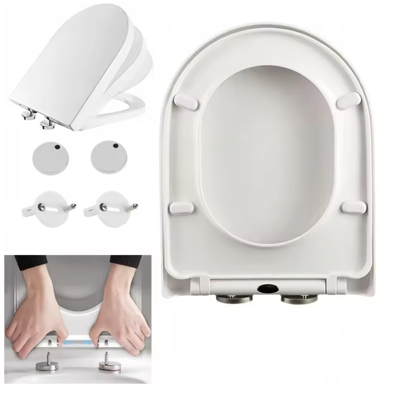 D-Vorm Toiletbril met Soft Close en Quick Release – Hygiënisch
