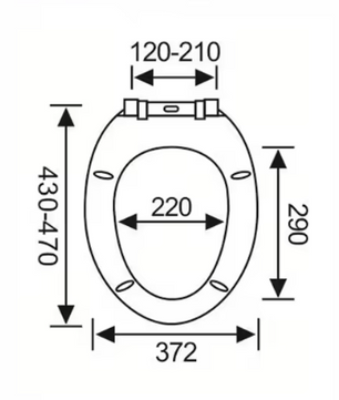O-Vorm Toiletbril met Soft Close en Quick Release – Antibacterieel