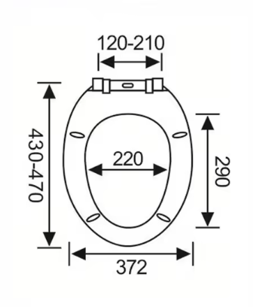 O-Vorm Toiletbril met Soft Close en Quick Release – Antibacterieel