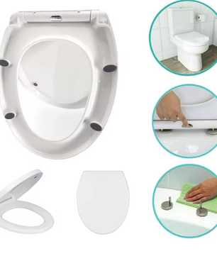 O-Vorm Toiletbril met Soft Close en Quick Release – Antibacterieel