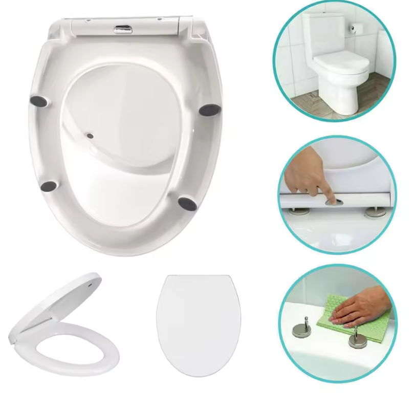 O-Vorm Toiletbril met Soft Close en Quick Release – Antibacterieel