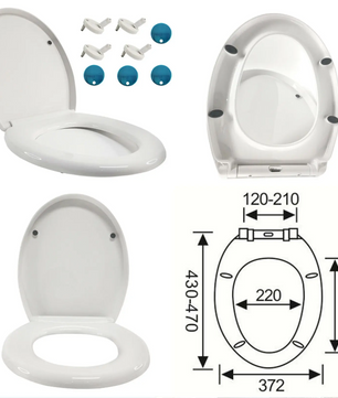 O-Vorm Toiletbril met Soft Close en Quick Release – Antibacterieel