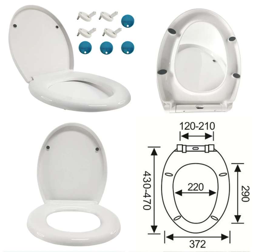 O-Vorm Toiletbril met Soft Close en Quick Release – Antibacterieel