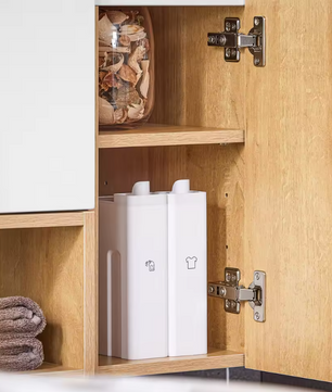 Wastafel Onderkast Badkamer met Lade, Deur en Keramische Wastafel – 80×54×46 cm