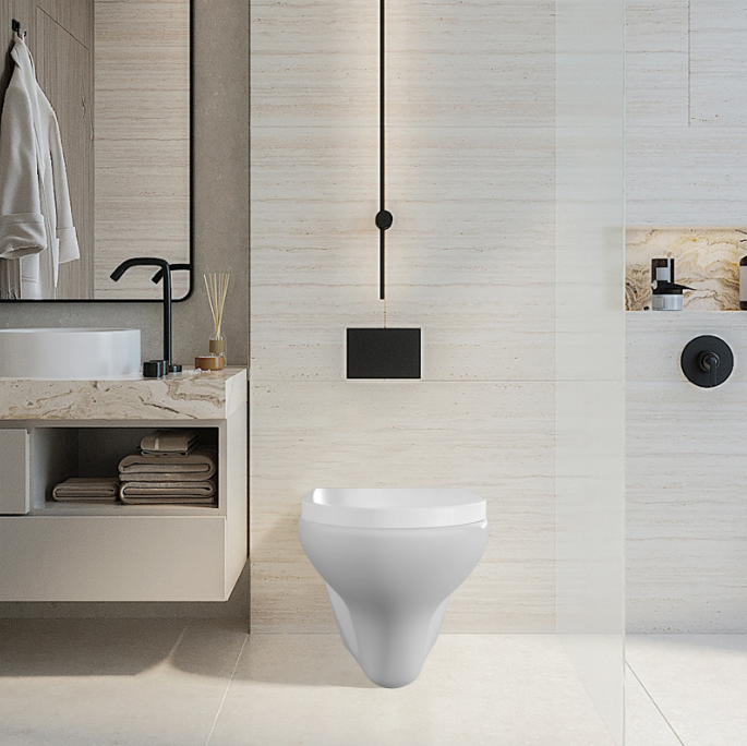 Premium D-vormige toiletbril met softclose, quick release en verstelbare scharnieren